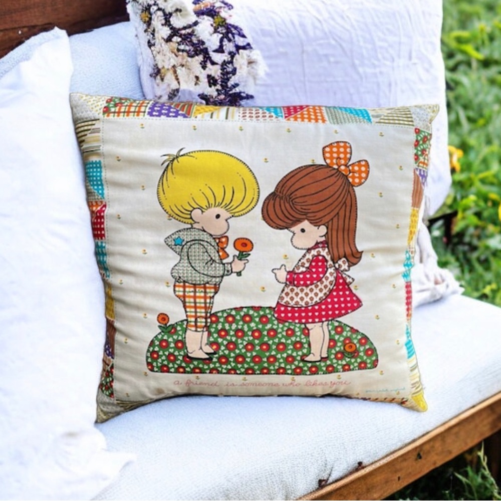 Joan Walsh Anglund Vintage Throw Pillow